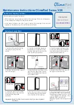 Preview for 1 page of ClimaRad Sensa V2X Maintenance Instructions