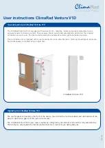 ClimaRad Ventura V1D User Instructions preview