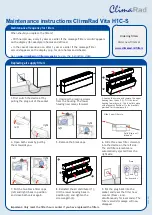 Preview for 1 page of ClimaRad Vita H1C-S Maintenance Instruction