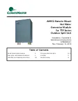 ClimateMaster AHWG Series Installation, Operation & Maintenance Instructions Manual предпросмотр