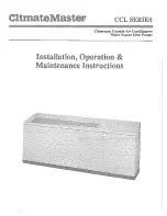 ClimateMaster ccl-024 Installation, Operation & Maintenance Instructions Manual предпросмотр