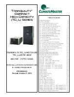 ClimateMaster TC LH072-120 Installation Operation & Maintenance preview