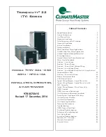 ClimateMaster Tranquility 22 (TY) Series Installation, Operation, &  Maintenance Instruction предпросмотр