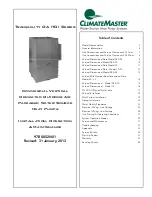 Предварительный просмотр 1 страницы ClimateMaster Tranquility OA Series Installation Operation & Maintenance