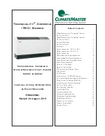 ClimateMaster TRC09 Series Installation Operation & Maintenance предпросмотр