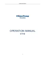 ClimaTemp Portables CT-12 Operation Manual preview