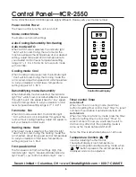 Предварительный просмотр 6 страницы ClimateRight CR-2550 Assembly And Instruction Manual