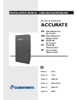 Preview for 1 page of CLIMAVENETA Accurate AD Installation Manual - User Maintenance