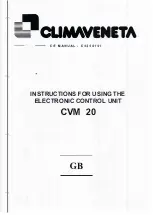 CLIMAVENETA CVM 20 Instructions For Use Manual предпросмотр