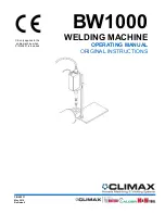 Climax BW1000 Operating Manual предпросмотр