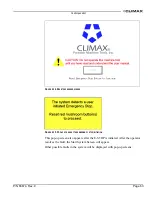 Preview for 81 page of Climax CM6200 Operating Manual