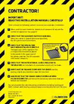 Preview for 2 page of Climecon CLEANMASTER Series Installation Manual