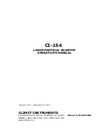 CLIMET INSTRUMENTS CI-154 User Manual предпросмотр