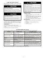 Preview for 14 page of Climette CA1516KR Installation And Operating Instructions Manual