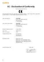 Preview for 30 page of CLIMIA CTK 190 Operating Manual