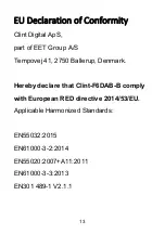 Preview for 15 page of Clint F6DAB-B User Manual