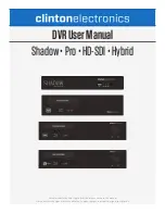 Preview for 1 page of Clinton Electronics Shadow Pro User Manual