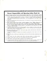 Предварительный просмотр 2 страницы Clinton 6000 Series Owner'S Manual And Parts List