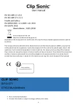 Preview for 10 page of Clip Sonic TEC598 User Manual