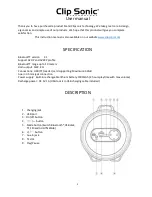 Предварительный просмотр 2 страницы Clip Sonic TES162 User Manual