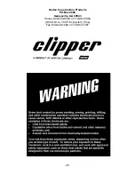 Предварительный просмотр 29 страницы Clipper BBH255 Owner'S Manual