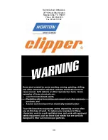 Preview for 34 page of Clipper GC25E UP Owner'S Manual