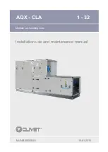 Preview for 1 page of CLIVET AQX CLA Series Installation, Use And Maintenance Manual