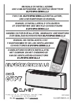 Preview for 1 page of CLIVET ELFOSPACEWALL2 Installation, Use And Maintenance Manual