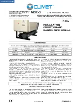 CLIVET G3K0GB-1 Installation, Operation And Maintenance Manual предпросмотр