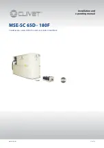 CLIVET MSE-SC 100D Installation And Operating Manual preview