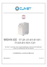 Preview for 1 page of CLIVET WSHN-EE 101 Installation And Use Manual