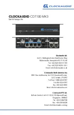 Preview for 1 page of Clockaudio CDT100 MK3 Manual