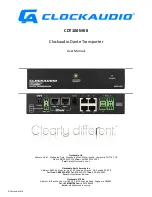 Clockaudio CDT100 User Manual preview