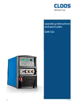 Cloos GLW 322 Operating Instructions And Spare Parts preview