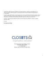 Preview for 3 page of closet.com Organization Delivered Installation Instruction