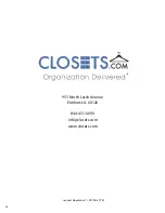 Preview for 36 page of closet.com Organization Delivered Installation Instruction