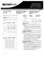 Preview for 1 page of Closet Maid 16" Deep 4' Garage Organizer 3596 Installation Instructions