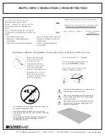 Preview for 4 page of Closet Maid 1621 Instructions Manual