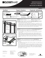 Preview for 1 page of Closet Maid Pant Rack 33813 Installation Instructions