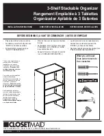 ClosetMaid 3-Shelf Stackable Corner Organizer Installation Instructions Manual предпросмотр