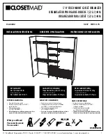 Предварительный просмотр 1 страницы ClosetMaid 5-8 FIXED MOUNT CLOSET ORGANIZER Installation Instructions Manual