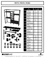 Предварительный просмотр 4 страницы ClosetMaid 5-8 FIXED MOUNT CLOSET ORGANIZER Installation Instructions Manual