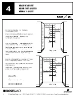 Предварительный просмотр 8 страницы ClosetMaid 5-8 FIXED MOUNT CLOSET ORGANIZER Installation Instructions Manual