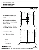 Предварительный просмотр 9 страницы ClosetMaid 5-8 FIXED MOUNT CLOSET ORGANIZER Installation Instructions Manual