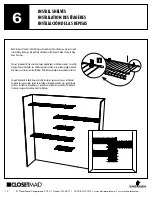 Предварительный просмотр 12 страницы ClosetMaid 5-8 FIXED MOUNT CLOSET ORGANIZER Installation Instructions Manual