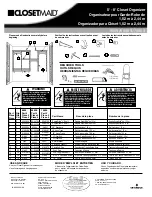 ClosetMaid 8809 Instruction Manual предпросмотр