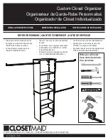 ClosetMaid Custom Closet Organizer Installation Instructions Manual предпросмотр