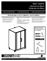 Preview for 13 page of ClosetMaid EMERSON 3306240 Installation Instructions Manual