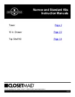 Preview for 1 page of ClosetMaid Impressions Narrow Kit Instruction Manuals