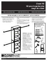 Preview for 2 page of ClosetMaid Impressions Narrow Kit Instruction Manuals